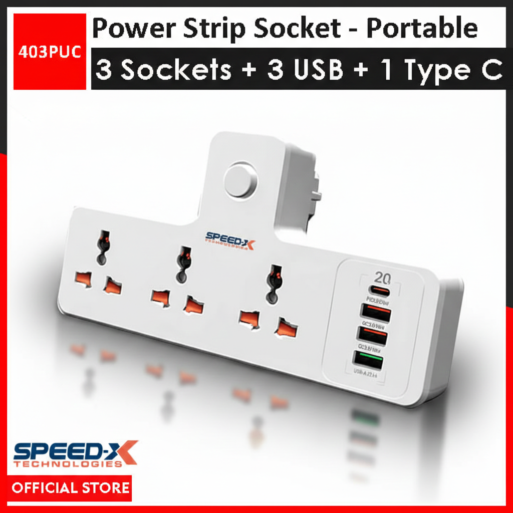 Professionprofessional Premium Portable Power Strip 3 Sockets 3 Usb 1 Type C Port From International Brand Speed Xal Premium Portable Power Strip 3Socket3Usb1Type C Port From International Brand Speed X