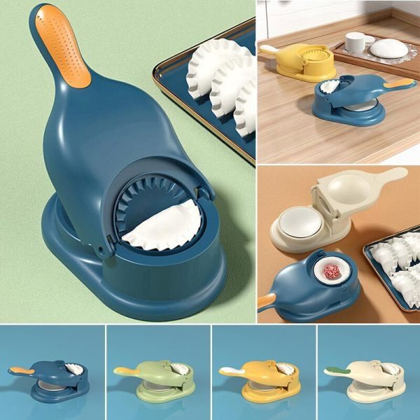 2-in-1 Manual Dumpling Maker & Dough Press Machine | Portable Samosa & Gujiya Mould Tool | Easy Kitchen DIY Pastry Accessory