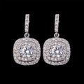 Crystal Earrings – Sparkling Dangle Earrings for Party &amp; Everyday Wear - Earings For Girls ( PJT-990 ) - SILVER