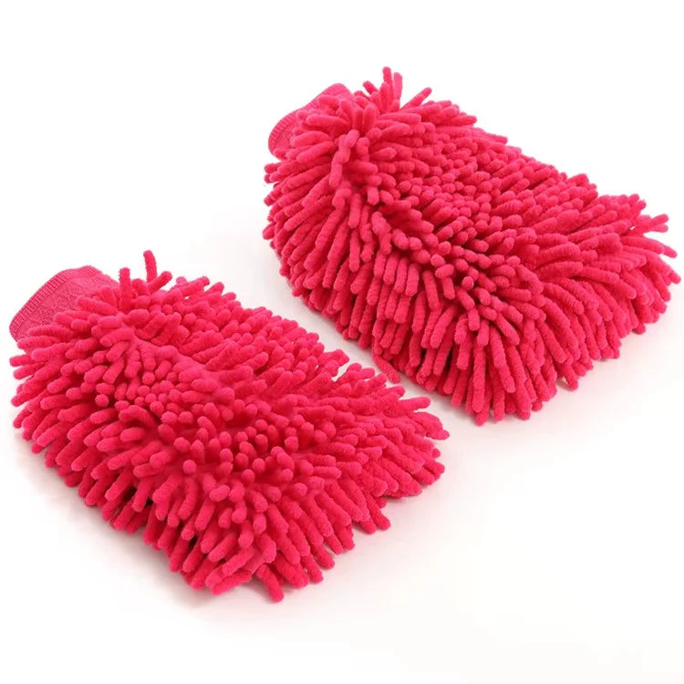 Microfiber Double Sided Cleaning Gloves Ideal For House And Car Cleaning