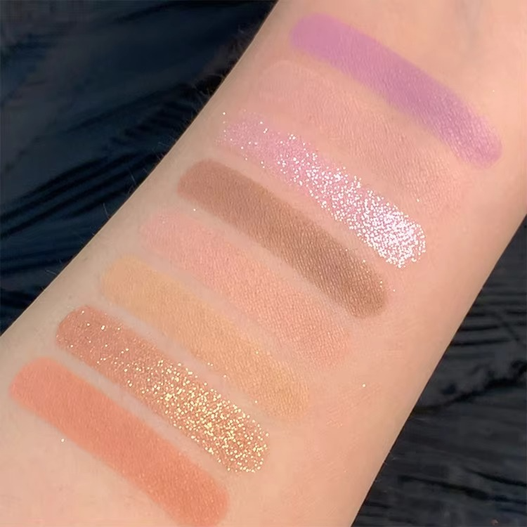 08 Colors Biya Star Flash Eight Color Eye Shadow Palette Matte Pearl Light Fine Color Milk Tea Earth Niche Glitter Eye Shadow 8 Colors Korean Trending Eye Shadow Palette