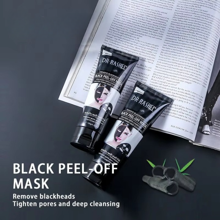 Dr Rashel Deep Cleansing Blackhead Remover Peel Off Face Mask Purifying Charcoal Formula For Clearer Smoother Skin 100Ml Tube For All Skin Types