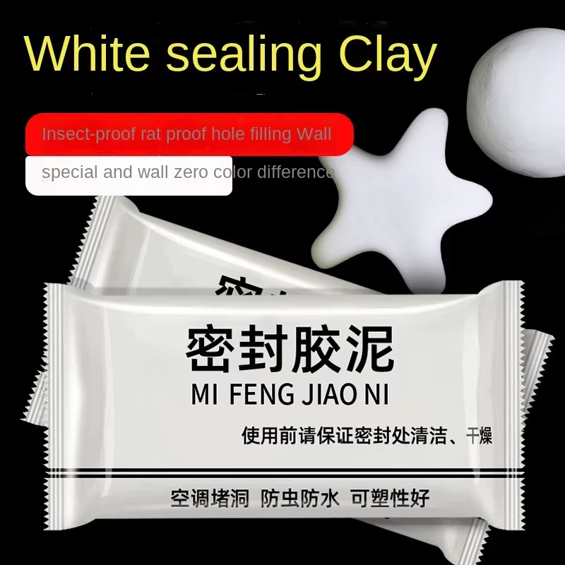Wall Hole Sealant Strong Adhesive Diy Sealant Clay Air Conditioning Hole Repair Cream Mud Sealant Mud Clay Repair Glue Pipe Sealing Fireproof Caulking Repair Mud Hole Hole Filler 01 Pcs 2