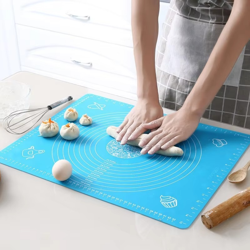 Silicone Non Stick Rolling Mat 40X50Cm Non Slip Pastry Mat For Dough Cakes Baking Random Color