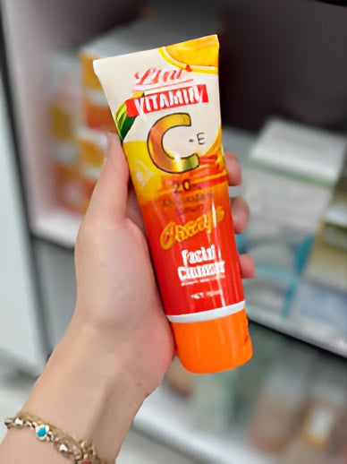 Liru Orange Facial Cleanser 120Ml Professional Care With Vitamin Ce Orange Extract For Brightening Deep Cleansing Daily Skincare Original