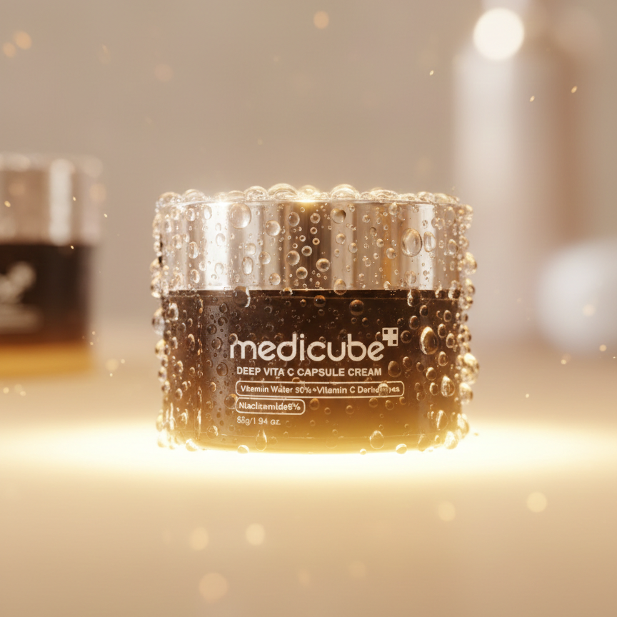 Medicube Deep Vita C Capsule Cream 55g – Brightening Vitamin C Face Cream with 5% Niacinamide
