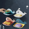 Whale Fish Shaped Soap Holder For Bathroom Wall Mounted Soap Bar Holder Rack For Shower Wall Kitchen Bathroom Random Color1 Pc