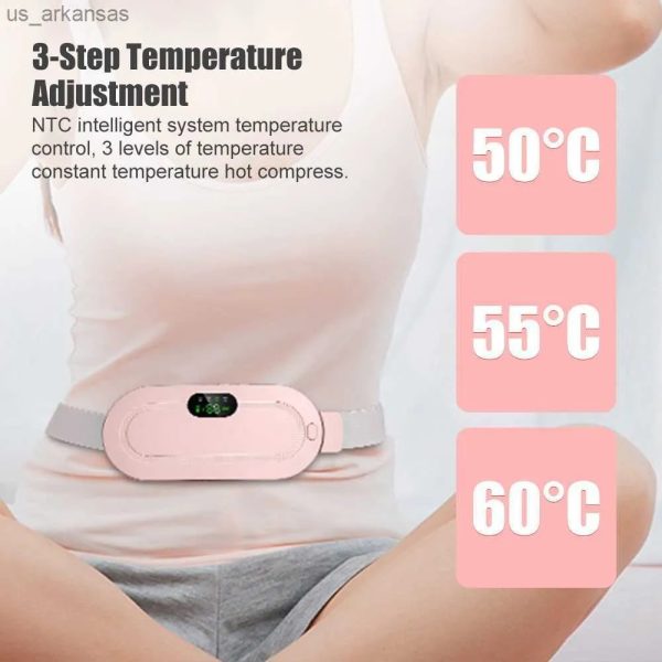 Heating Pad Women Period Pain Cramp Relief Belt Portable Menstrual Heating Pad With 3 Heat Levels And 4 Modes Electric Belt Massage (Random Color)