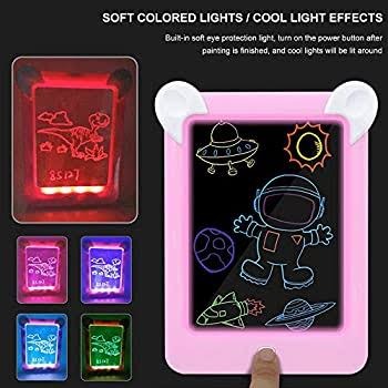 Kids Magic Glow Pad: 3D Light-Up Drawing Board for Creative Play and Learning