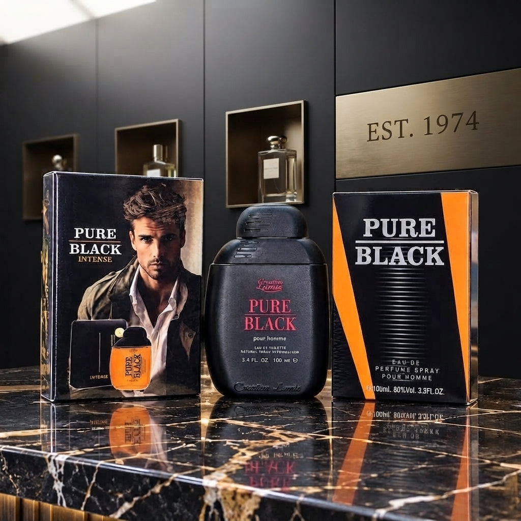 Creation Lamis Pure Black Mens Fragrance - Fragrance Accessory Designed For Scent Application - 100ML