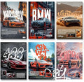 6Pcs Car Frames Photos Tiles With Double Tape Providing Durable Quality Easy Installation