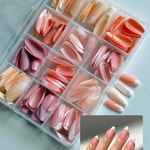 144 Pcs Multicolor Nails Box – Stylish, Durable & Easy-to-Use False Nails for Everyday Fashion, Parties & Nail Art Designs
