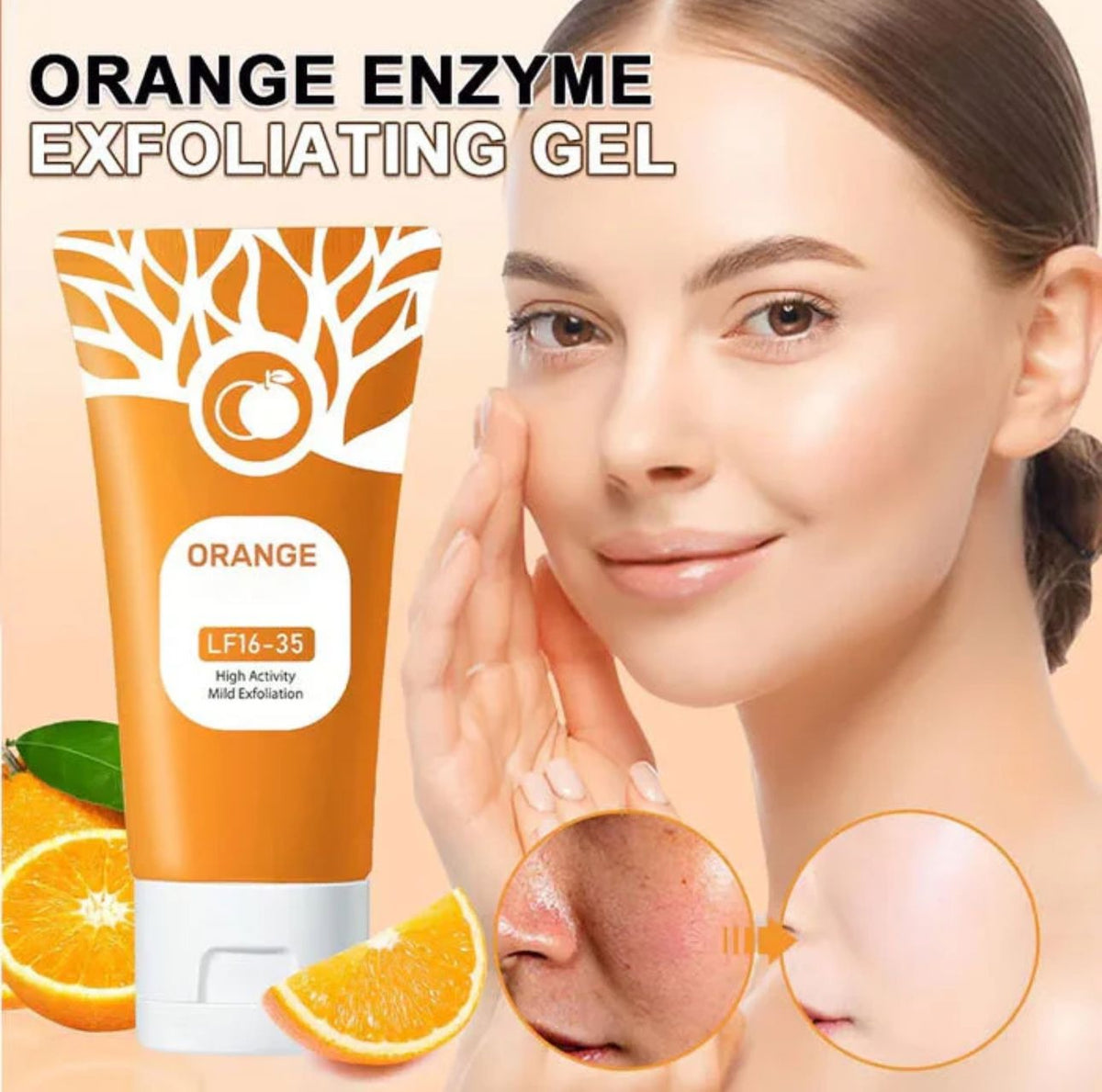Orange Enzyme Exfoliating Gel – 60g | Brightening, Nourishing & Citrus Skincare for Radiant, Glowing, Healthy Skin