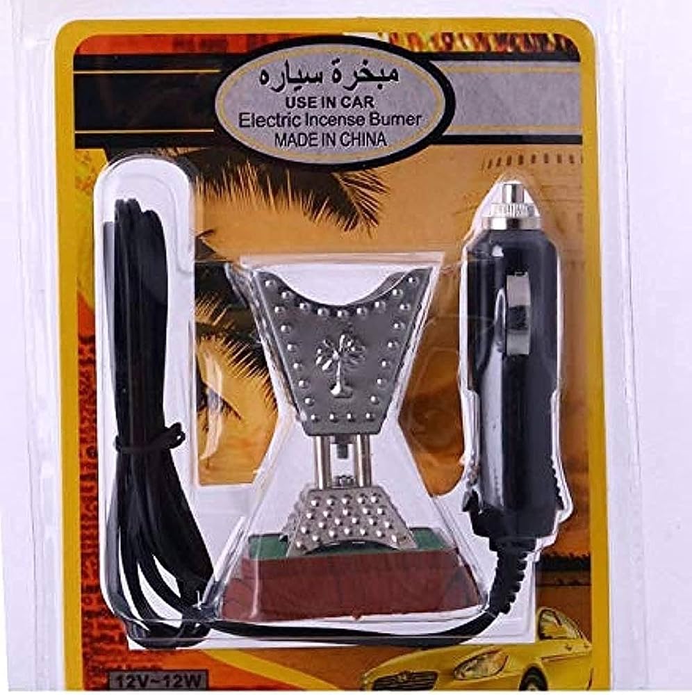 Car Electric Bakhoor Burner Portable Stylish Durable Safe And Convenient For Fragrance On The Go (Random Color)