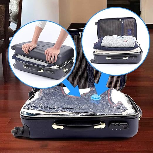 5Pcs Vacuum Seal Storage Bags With Pump | Travel Household Space Saver Storage Bag | Vacuum Bags
