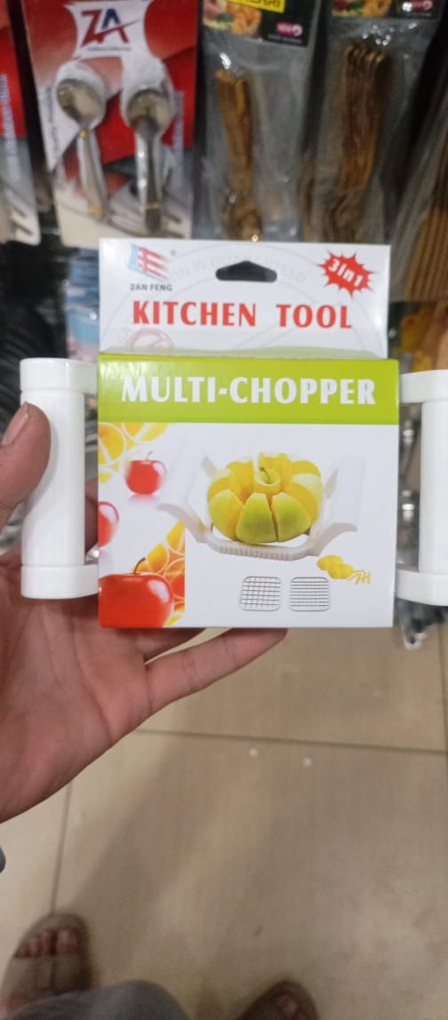 Multi-Chopper 3 in 1 Apple, Fruit & Potato Slicer – Heavy-Duty Stainless Steel Cutter for Quick, Even Slicing | Kitchen Gadget for Fast Food Prep