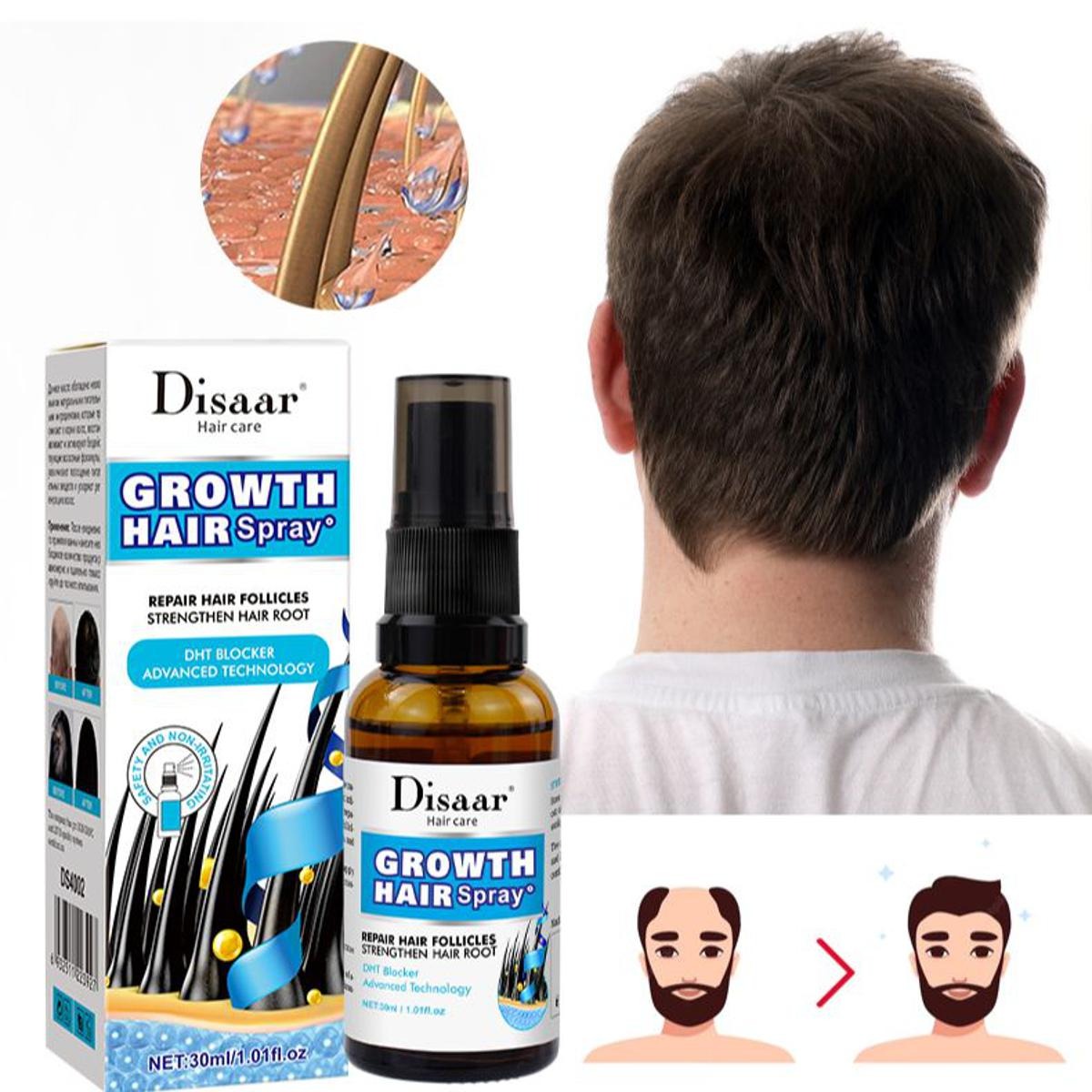 Disaar Vegan Ginseng Root Hair Growth Spray (30ml, DS4002): Natural Strengthener & Anti-Hair Loss Treatment