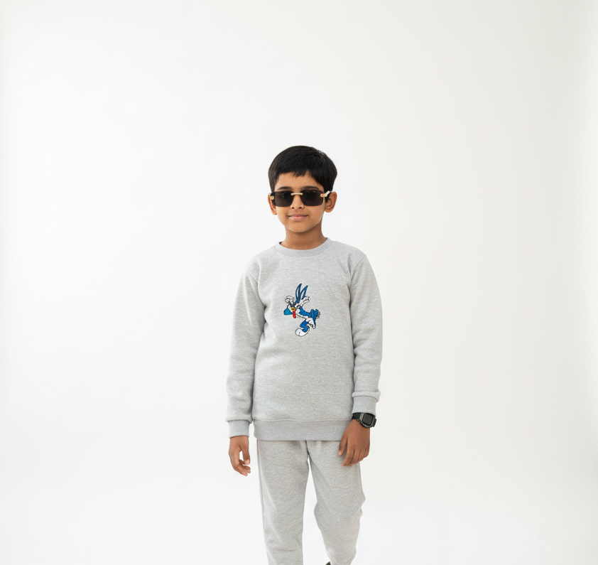 Winter Tracksuits for Kids | 2-Piece Shirt & Trouser Set for Boys & Girls – Warm, Cozy & Comfortable Winter Outfit small