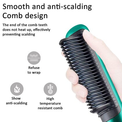 909 Hair Straightener Brush | 6 Heating Modes Electric Hair Straightener Comb (Random Color)