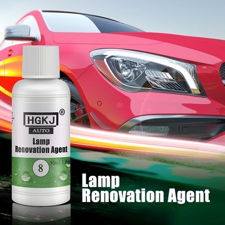 HGKJ-8 50ml Car Headlight Restoration Agent Powerful Cleaner For Clear Shine And UV Protection | Restores Cloudy Yellowed Headlights To Like-New Condition - HGKJ-5