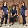 Silk 2-Piece Shirt & Pajama Night Suit for Women (Model R-112)
