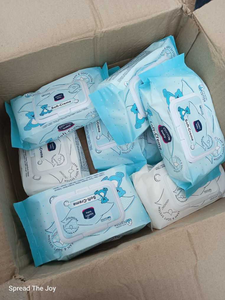Soft-Creme Baby Wipes Pack of 10 -| 80 Wipes Each Pack | 100% Cotton | Alcohol Free | Best Quality with light Fragrance