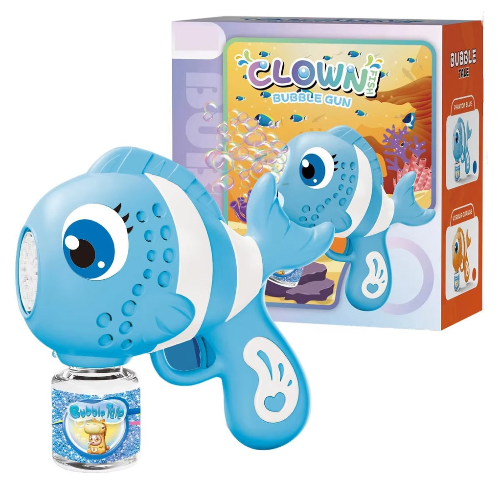 Fish Bubble Gun – Automatic Bubble Blower with Lights, Sounds & Fun Fish Design for Kids