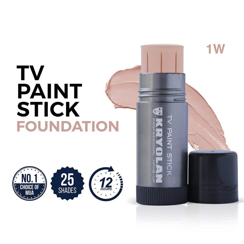 Kryolan TV Paint Stick Foundation Offering Professional Coverage With Smooth Application And Long Lasting Finish - 1W