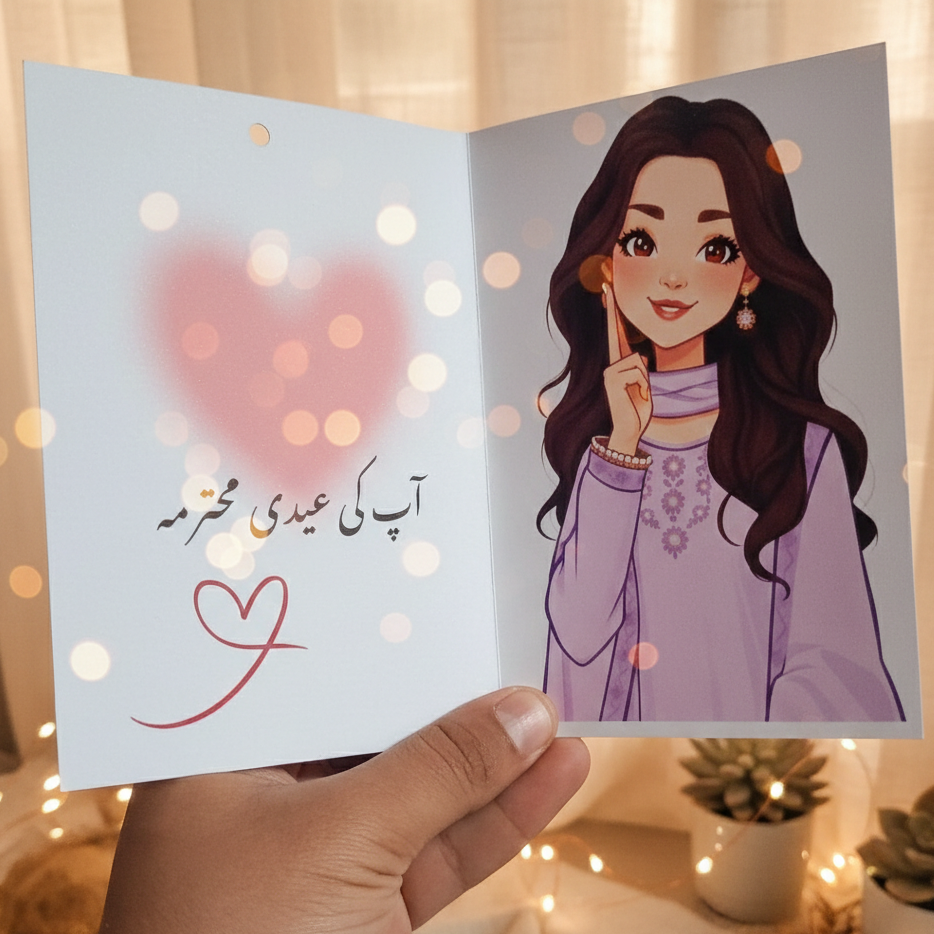 Eidi Card – 4x5 Size , Single Card Only (Random Design)