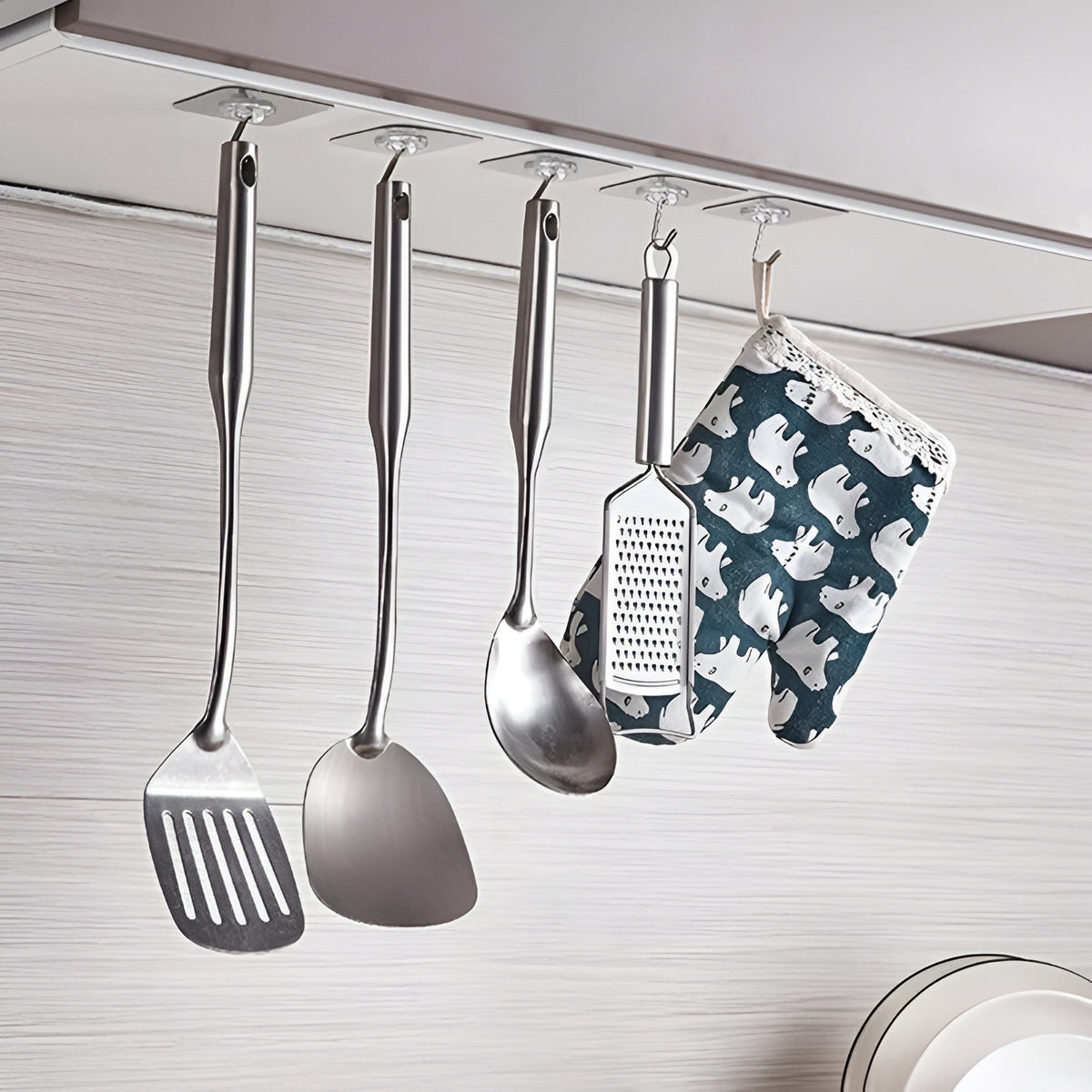 Transparent Self-Adhesive Wall Hooks – Strong Hold, No Drill, Damage-Free Hanging (Pack of 10)