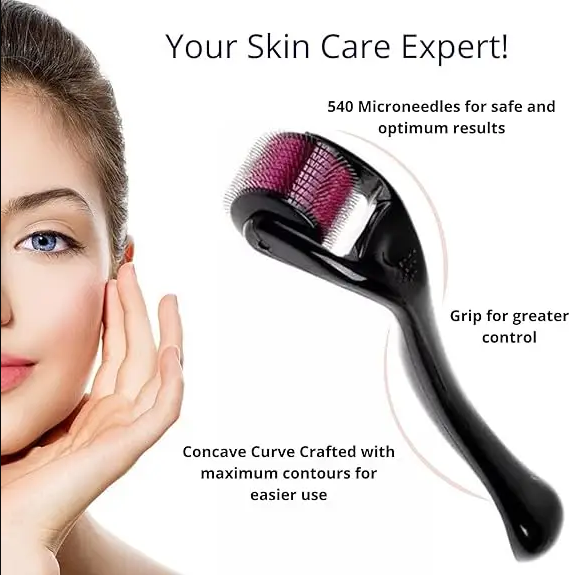 Derma Roller 0.5mm Micro Needle for Skin Care, Hair Growth, Acne Scars & Anti-Aging