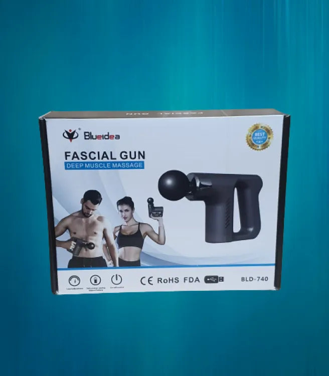 Blueidea Deep Tissue Fascial Massager With 4 Massage Muscle Massage Gun Random Color