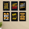 6 PC Wall Decor Cardboard Phototiles With Double Tape For Back Sticking Motivational No Fear Great Mind Set(8*11size)