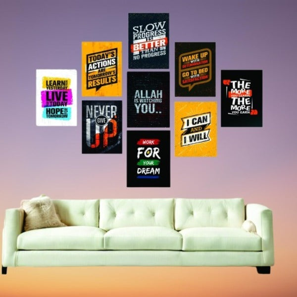 Set of 9 Premium Wall Art Photo Tiles – Modern Home Decor Sets 8x11