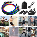 High Quality Portable Resistance Bands With Handles Resistance Tubes Amp Workout Bands Exercise Band Elastic Pull Rope 11 Pcs Set