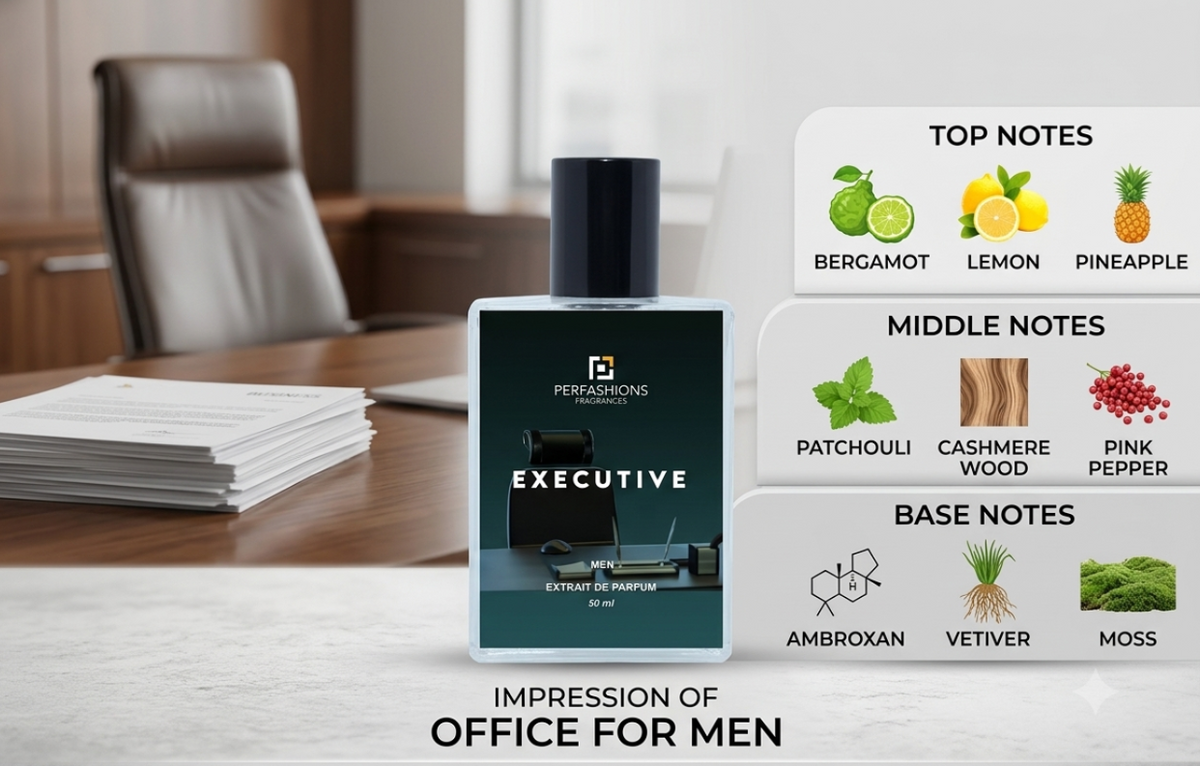 Executive – Impression of Office for Men | Woody Spicy Extrait de Parfum for Men | 50ml with Premium Box & Carry Bag