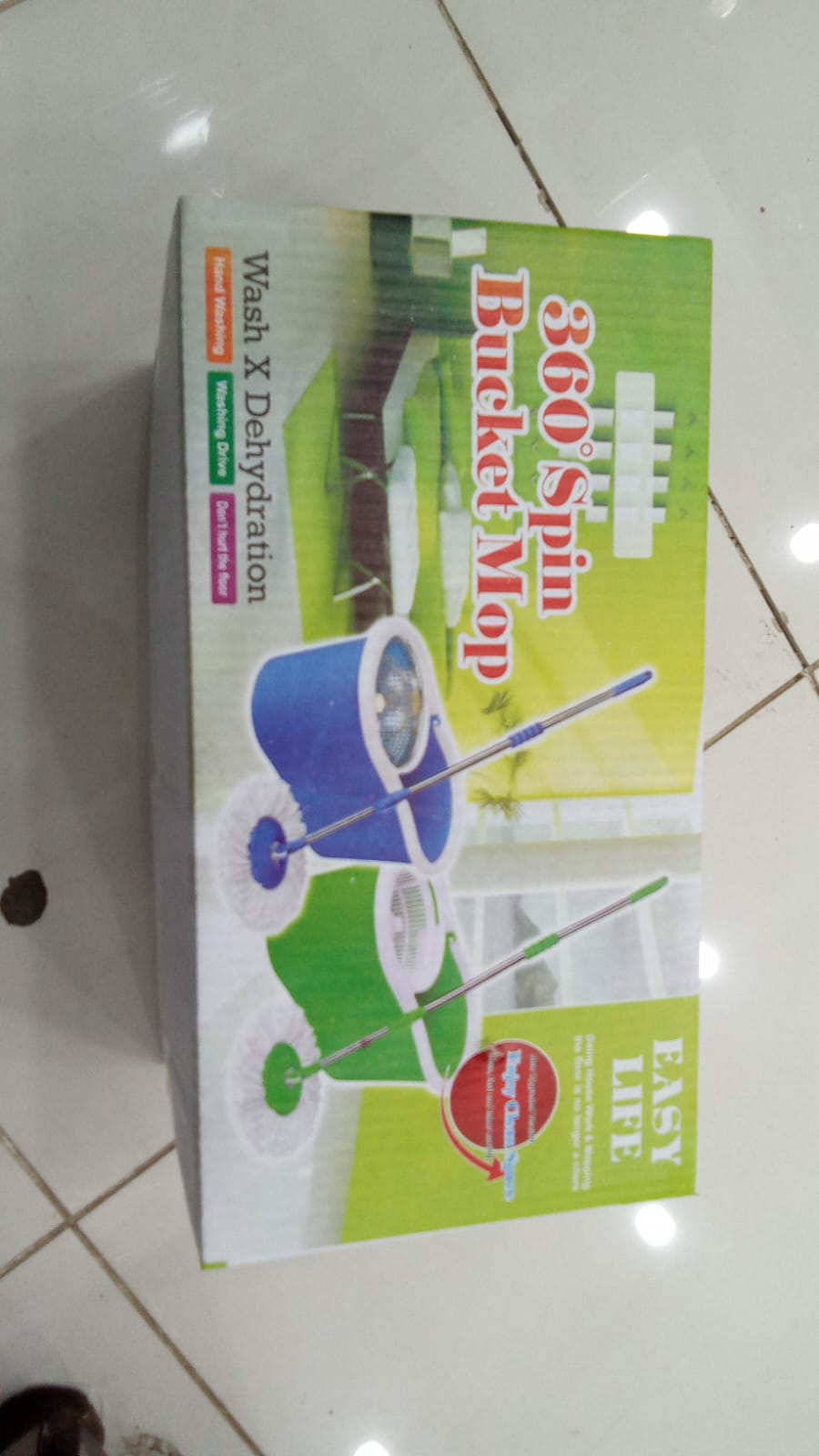 360 Degree Rotating Spin Mop with Stainless Steel Bucket  | 360 Degree Rotating Microfiber Mop Head | Home & Office Floor Cleaning Tool