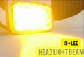 5 Function Led Head Light 15 Led Fog Bike Headlight Beam For Cg 125 And All 70Cc Bikes Best Quality Headlight