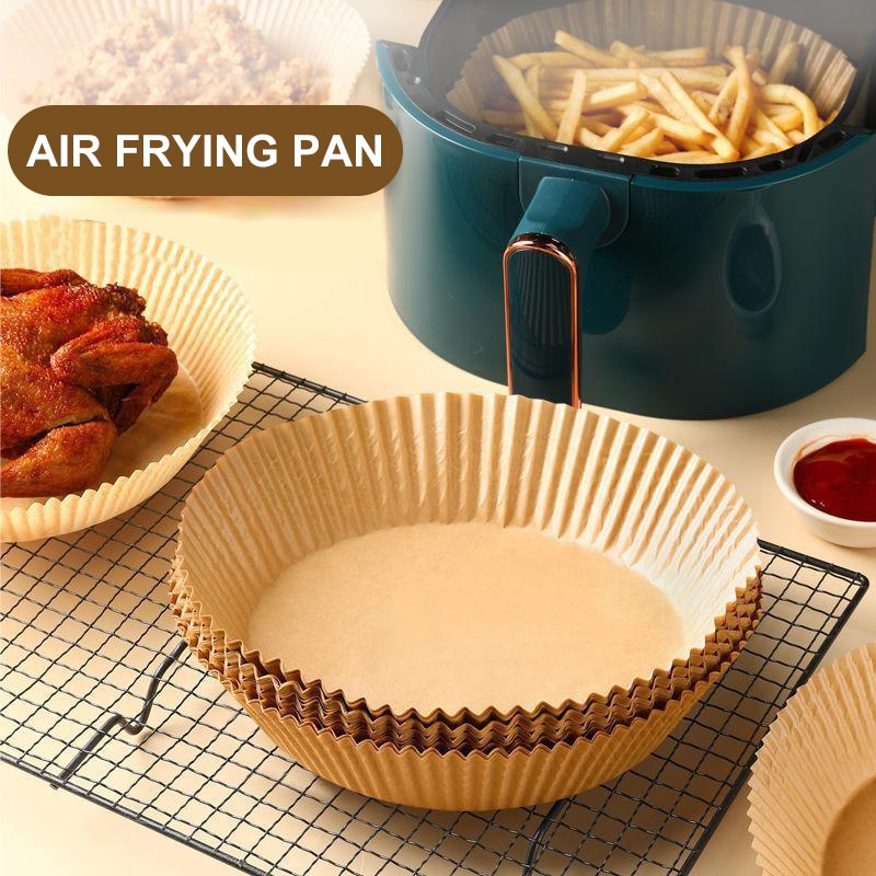 Pack Of 50 Air Fryer Liners | Disposable AirFryer Plates | Butter Paper Liner For Air Fryer