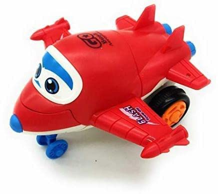 Transforming Aeroplane Friction Toy For Kids With Quick Character Change High Quality Abs Material And Fun Play (Random Color)