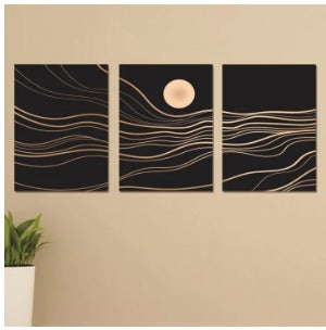 Set of 3 Wall Art Wooden Phototile Frames for Wall Decor