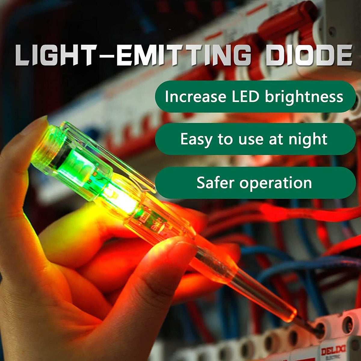 Voltage Tester Pen | Electrical Test Pencil | Detector Pen with LED Red & Green Lights