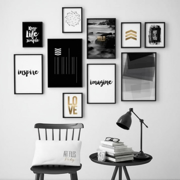 Motivational Wooden Wall Art Frame Set of 10 | Inspirational Quotes & Modern Decor Frames in Multi Sizes for Home, Office & Study Room Decoration