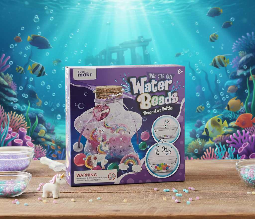 DIY Water Beads Decorative Bottle Kit: Create Your Own Mesmerizing Sensory Art Piece.