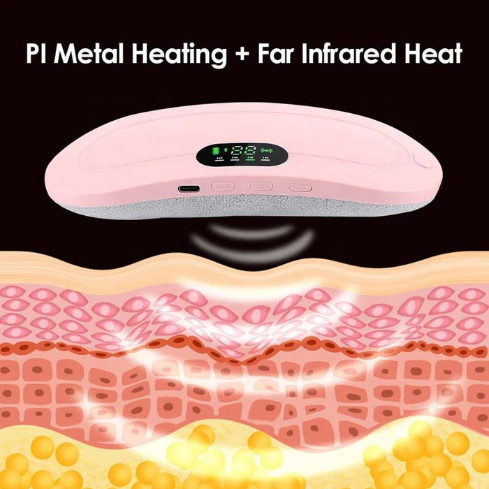 Electric Period Cramp Massager Vibrator Heating Belt For Menstrual Relief Pain Waist Stomach Warming Women Gift Box Packingrandom Color 2012412