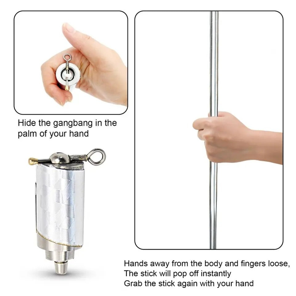 Professional Metal Appearing Cane for Magic Tricks - Portable Telescoping Martial Arts Pocket Staff
