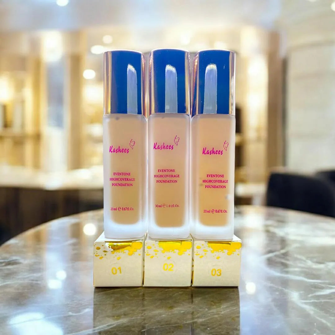 Kashee’s 24 Hrs High Coverage Foundation 20ml | Long Lasting Matte Finish | Lightweight Full Coverage Liquid Foundation For Flawless Skin - Shade 1