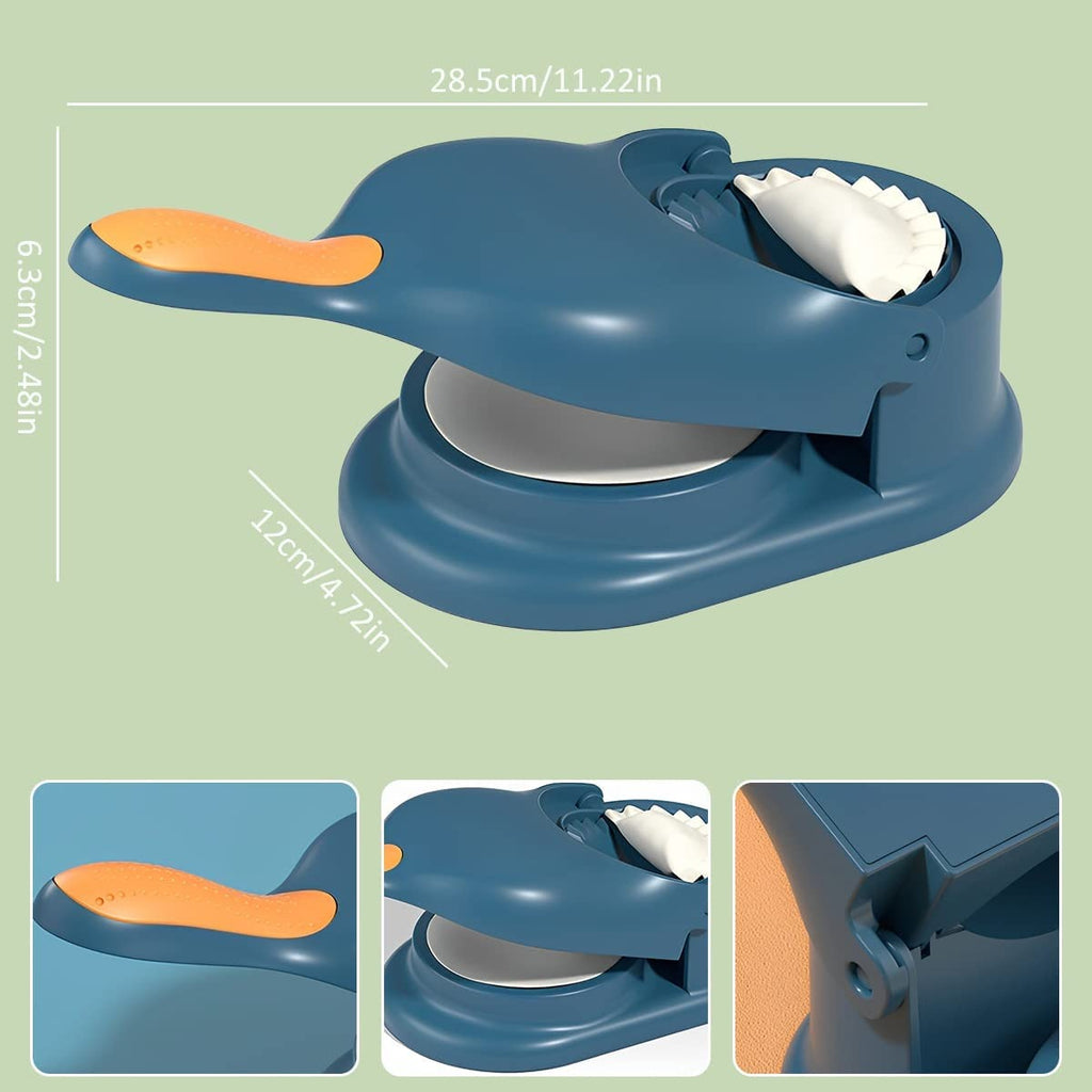 2-in-1 Manual Dumpling Maker & Dough Press Machine | Portable Samosa & Gujiya Mould Tool | Easy Kitchen DIY Pastry Accessory