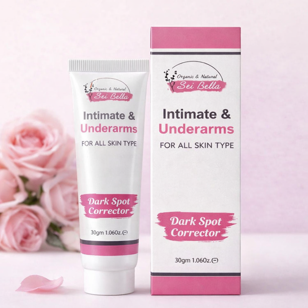 Sei Bella Intimate & Underarms Dark Spot Corrector Cream – Organic & Natural Skin Lightening Cream for All Skin Types - 30g