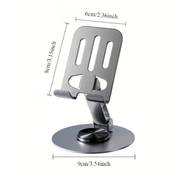 Metal Body Adjustable Phone Holder – Foldable Desktop Stand for Mobile Phones